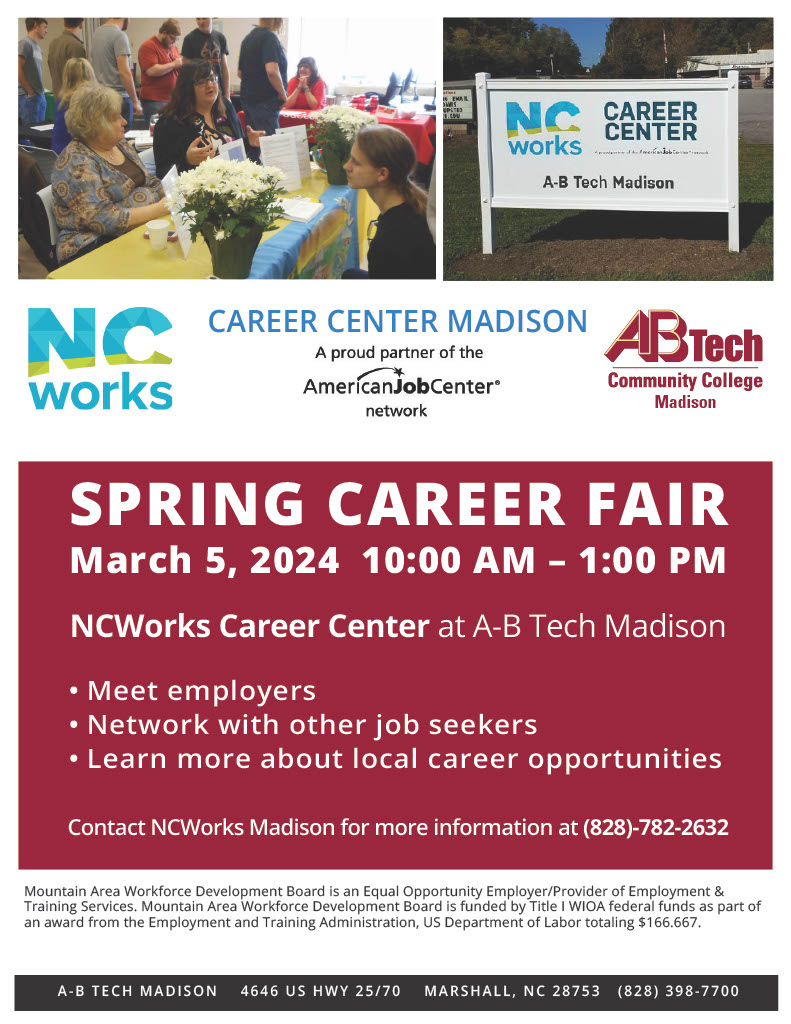 NCWorks Career Center Madison Spring Career Fair